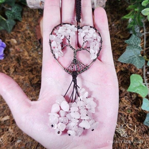 Handmade Rose Quartz Crystal Heart Décor #4 - Picture 1 of 2